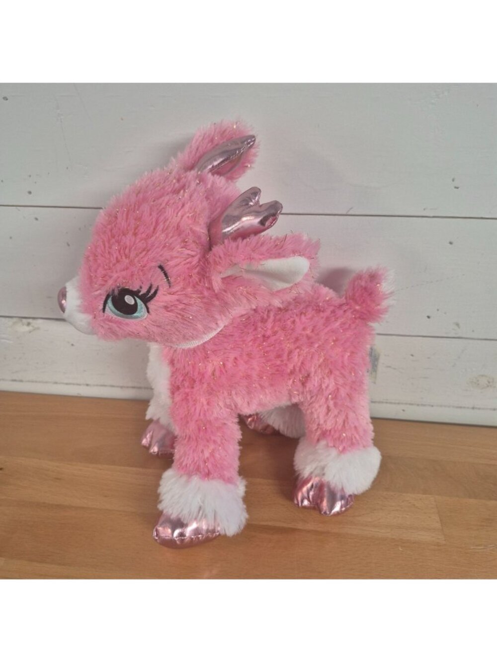 Build-A-Bear Workshop Twinkle Sparkle Pink Plush Reindeer 14" Plush - Picture 6 of 9